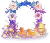 soave deco frame easter spring flowers - 免费PNG
