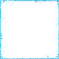 Turquoise Glitter and Hearts Frame - png gratis