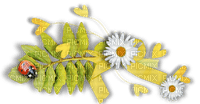 Kaz_Creations Deco Spring Flowers Ladybug - PNG gratuit