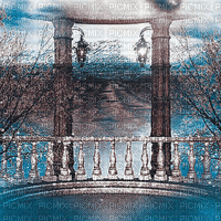 soave background animated  terrace   blue brown - 免费动画 GIF