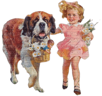 Child and dog - Free PNG