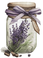 violet, lavender, jar, flowers, summer - zdarma png