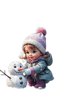loly33 enfant bonhomme de neige - δωρεάν png