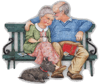 Old couple Paar - Ilmainen animoitu GIF