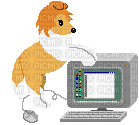 dog computer pixel - Animovaný GIF zadarmo