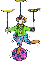 Balancing Clown - Бесплатный анимированный гифка