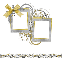 Christmas silver gold frame cluster sunshine3 - png grátis
