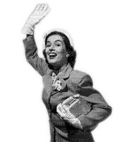 Rena Abschied Begrüßung winken Vintage Frau - png gratis