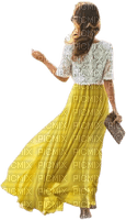 kikkapink summer woman fashion yellow - gratis png