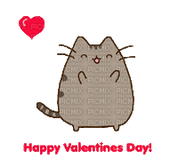 Happy Valentine's Day Pusheen Cat - Ücretsiz animasyonlu GIF