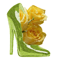 fleur avec chaussure - GIF animé gratuit