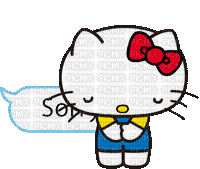 Hello kitty sorry désolé sticker gif cute mignon - Darmowy animowany GIF
