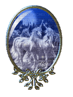 blue unicorn globe - Gratis animerad GIF