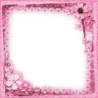 Pink Flowers Frame - By KittyKatLuv65 - zdarma png