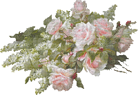 Marcia gif flores rosas   fleurs flowers - GIF animado grátis