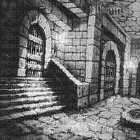 Y.A.M._Gothic fantasy background  black-white - Бесплатный анимированный гифка