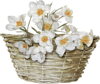 Fleurs.blanches.White Flowers.Basket.Victoriabea