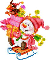 christmas snowman  by nataliplus - Free animated GIF