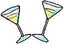 Cheers martini glasses clinking animated gif - Darmowy animowany GIF