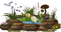 Animated Garden Pond - 無料のアニメーション GIF