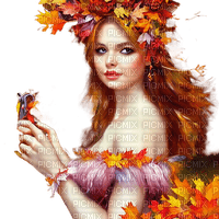 kikkapink autumn woman fantasy - ilmainen png