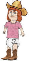 Redhead Western baby - PNG gratuit