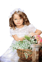 Child with Lily of the Valley/ enfant avec Muguet - Free PNG