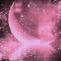 Lune rose fond - GIF animasi gratis