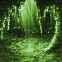 Y.A.M._Fantasy forest background green - Bezmaksas animēts GIF