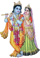 soave couple Radha Krishna animated rainbow - Ilmainen animoitu GIF