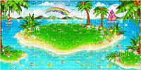 beautiful pixel nature scene - Бесплатни анимирани ГИФ
