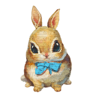conejo de pascua lazo azul dubravka4 - 免费PNG