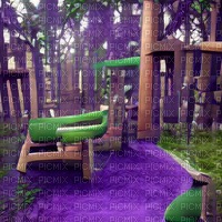Purple & Green Play Area - Free PNG