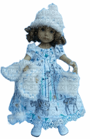 Poupée  Bleu  Blanc Winter:) - PNG gratuit