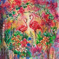 Y.A.M._Art Flamingo background