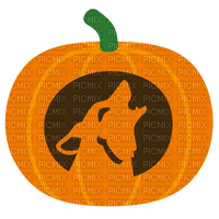 emojikitchen wolf pumpkin - gratis png