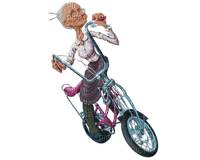 grandma bike - zdarma png