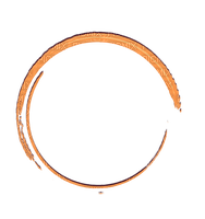 ♡§m3§♡ kawaii shape circle border orange - Free PNG