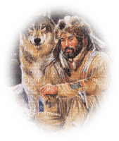 homme et son loup - Free PNG
