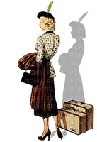 woman travel suitcase bp - δωρεάν png