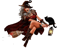 halloween witch by nataliplus - 免费动画 GIF