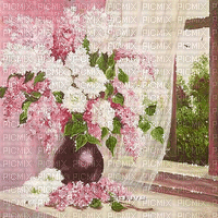 soave background animated windows flowers vase - Free animated GIF