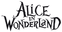 alice in wonderland text movie logo - zdarma png