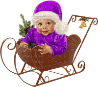 Christmas, sled, boy, winter. Leila - gratis png