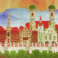 soave background animated vintage city art deco - 無料のアニメーション GIF