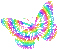 Animated.Butterfly.Rainbow - KittyKatLuv65 - GIF animé gratuit