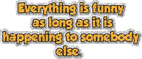 everything is funny yellow glitter quote sparkly - Gratis animerad GIF