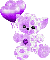 purple/white kitten - GIF animé gratuit