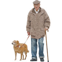 Kaz_Creations Man Homme Old Dog Pup - darmowe png