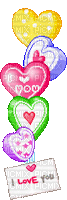 Ladybird - DECORATION VERTICAL LINE - hearts - Darmowy animowany GIF